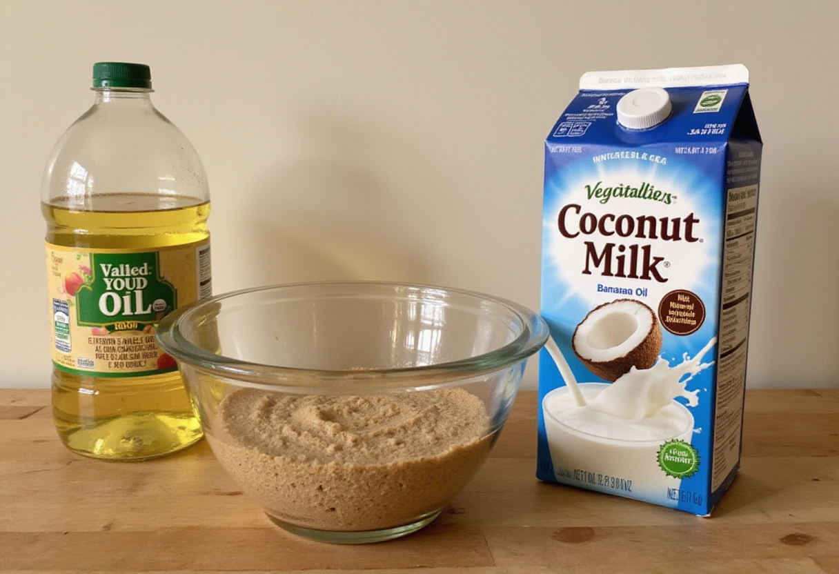 Vegetable oil and coconut milk as potential substitutes in banana bread.