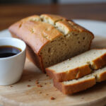 Delicious homemade Starbucks Banana Bread served with coffee.