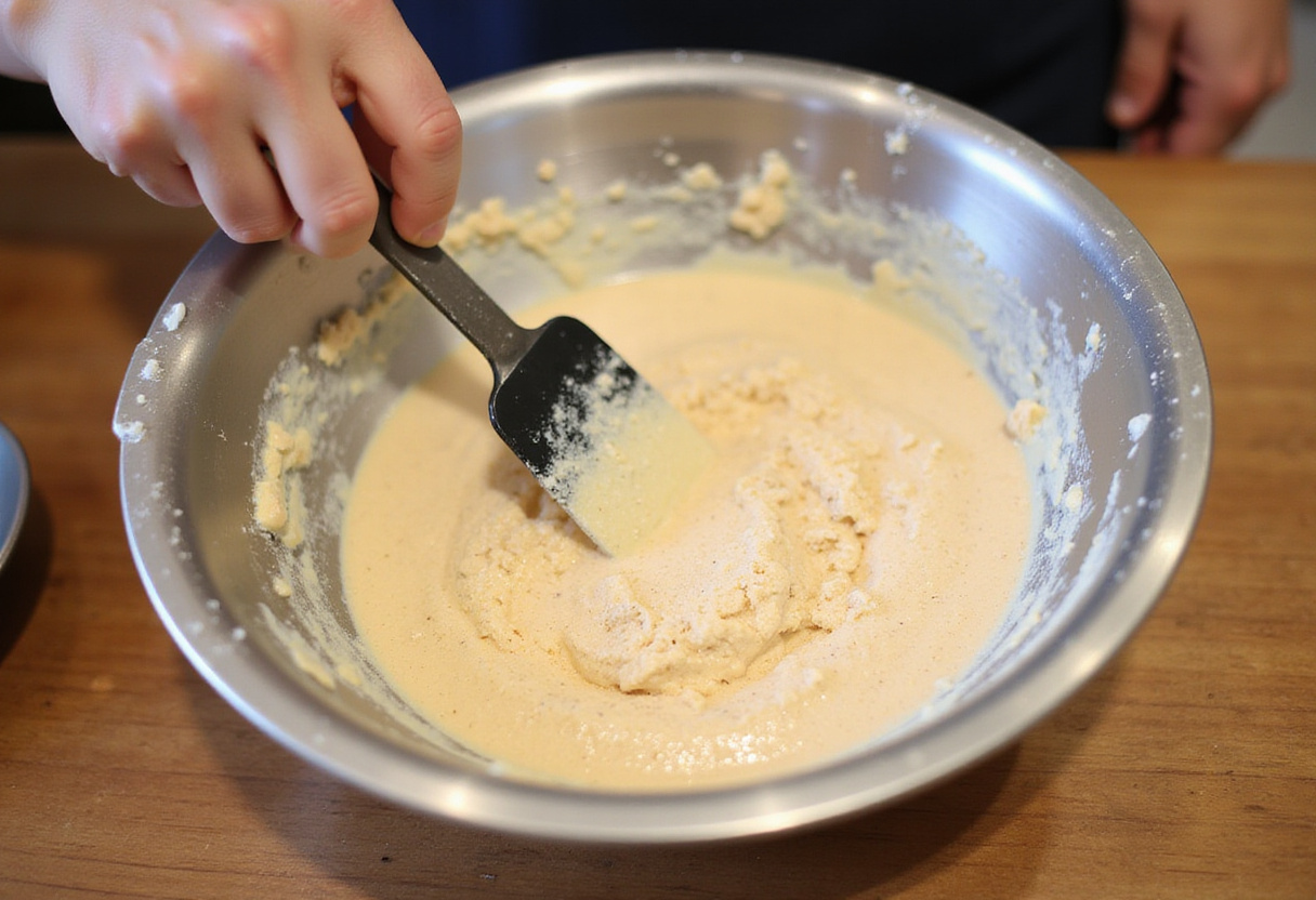 Combining dry and wet ingredients for your next favorite gluten-free cake.