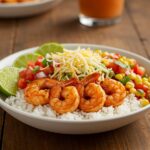Deliciously presented Chipotle Shrimp Taco Bowl ready to serve, highlighting textures and vibrant flavors.