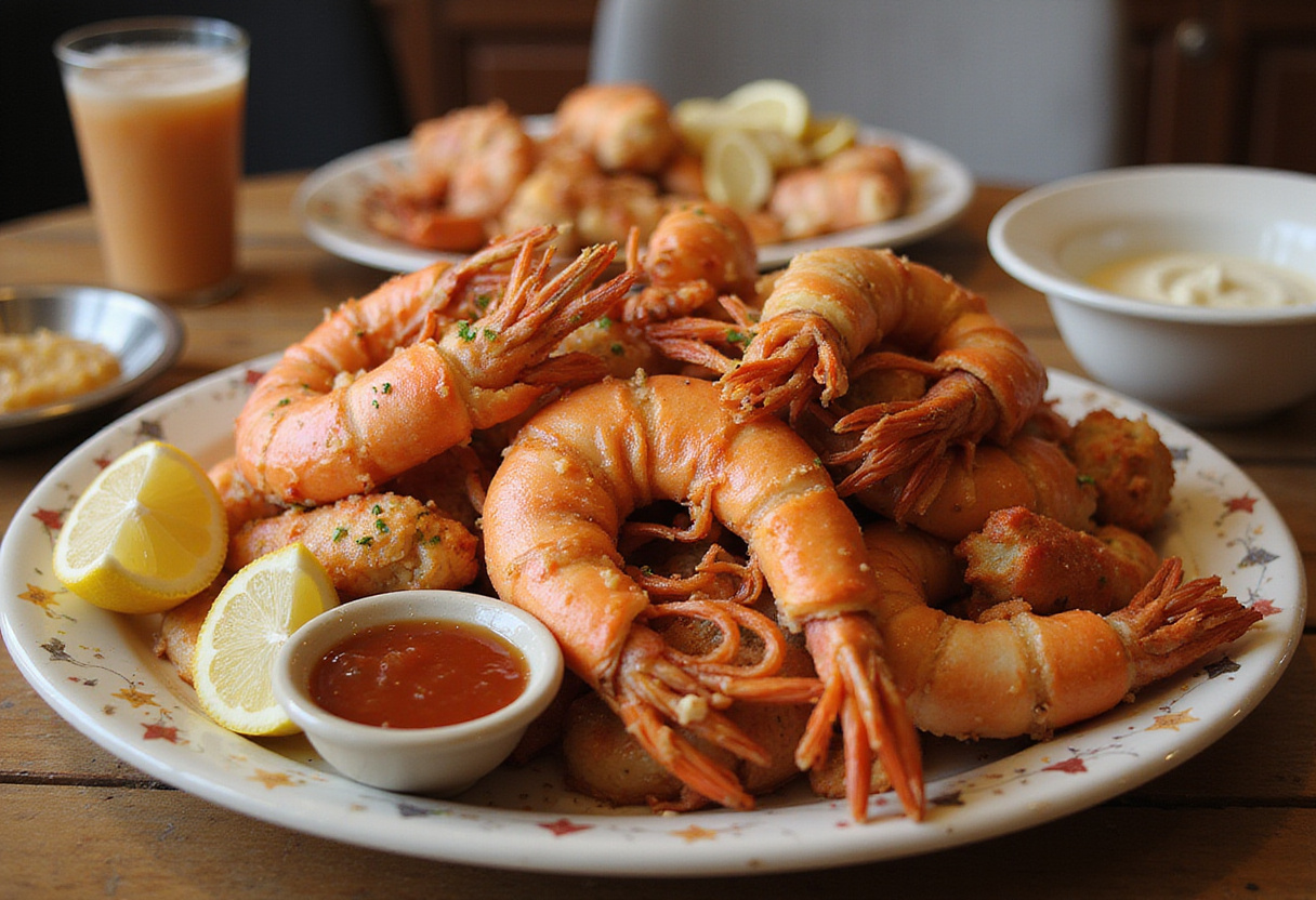 A mouthwatering classic seafood boil with fresh shrimp, crab, and colorful vegetables, perfect for sharing and enjoying.