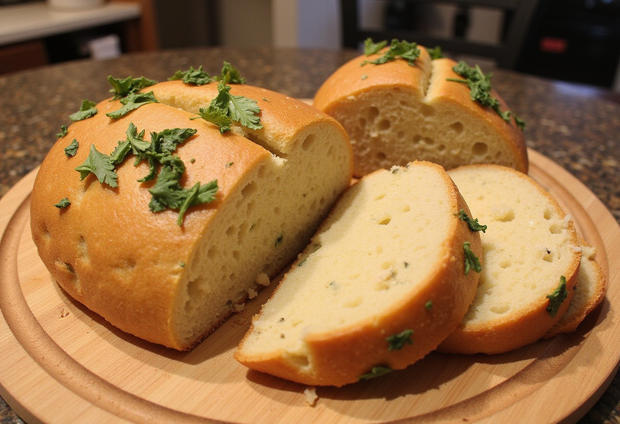 Final result of Copycat Subway Italian Herb & Cheese Bread, perfectly baked and sliced, showcasing the herb-infused flavor and cheesy topping.