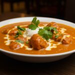 Gourmet presentation of homemade butter chicken showcasing delicious flavors and inviting colors, ideal for Indian food lovers.