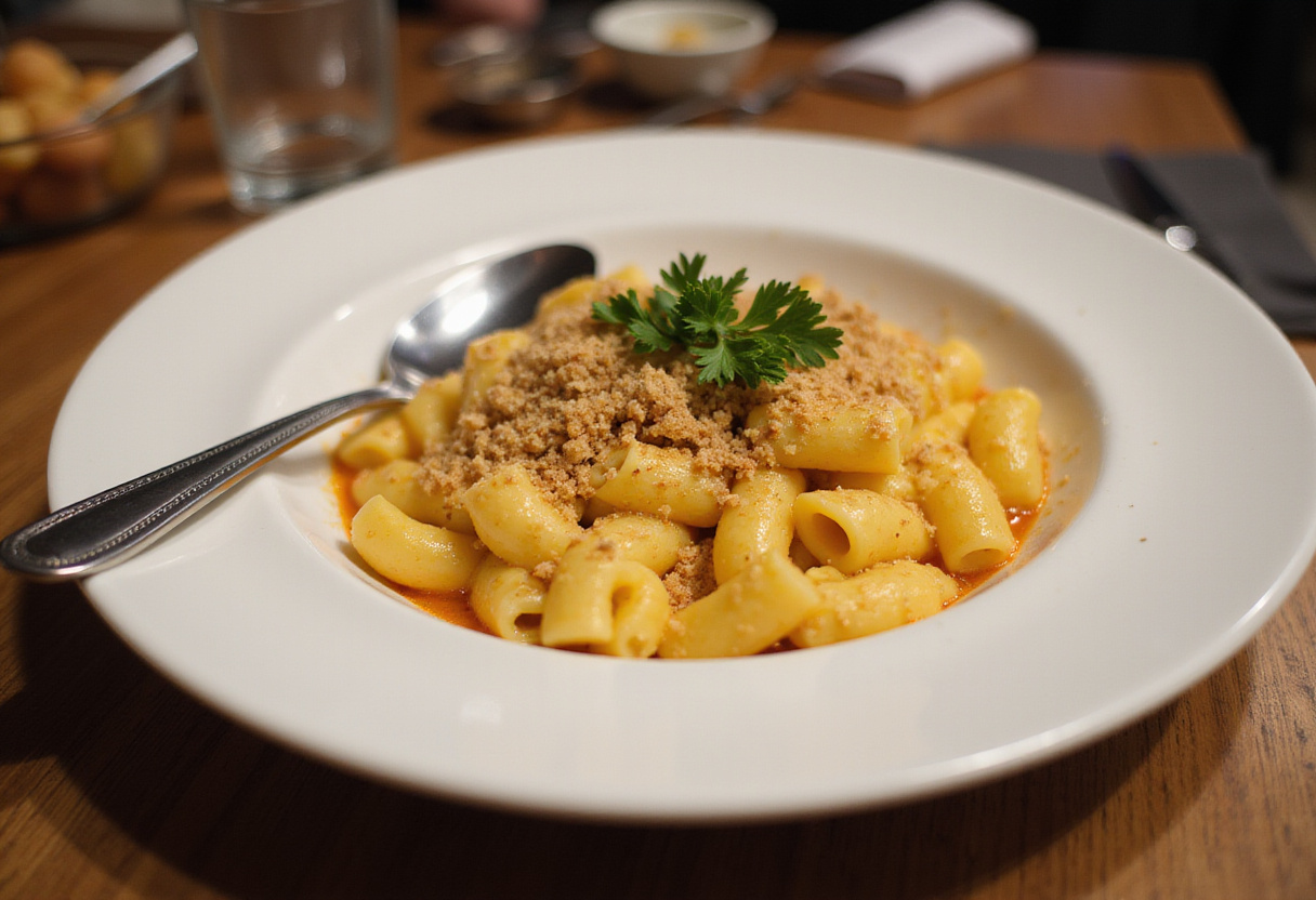 Delicious homemade mac and cheese served in a bowl, showcasing its creamy texture and crispy topping.