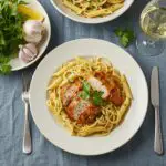 Final presentation of Marry Me Chicken Pasta, showcasing a flavorful and romantic dish perfect for special occasions.