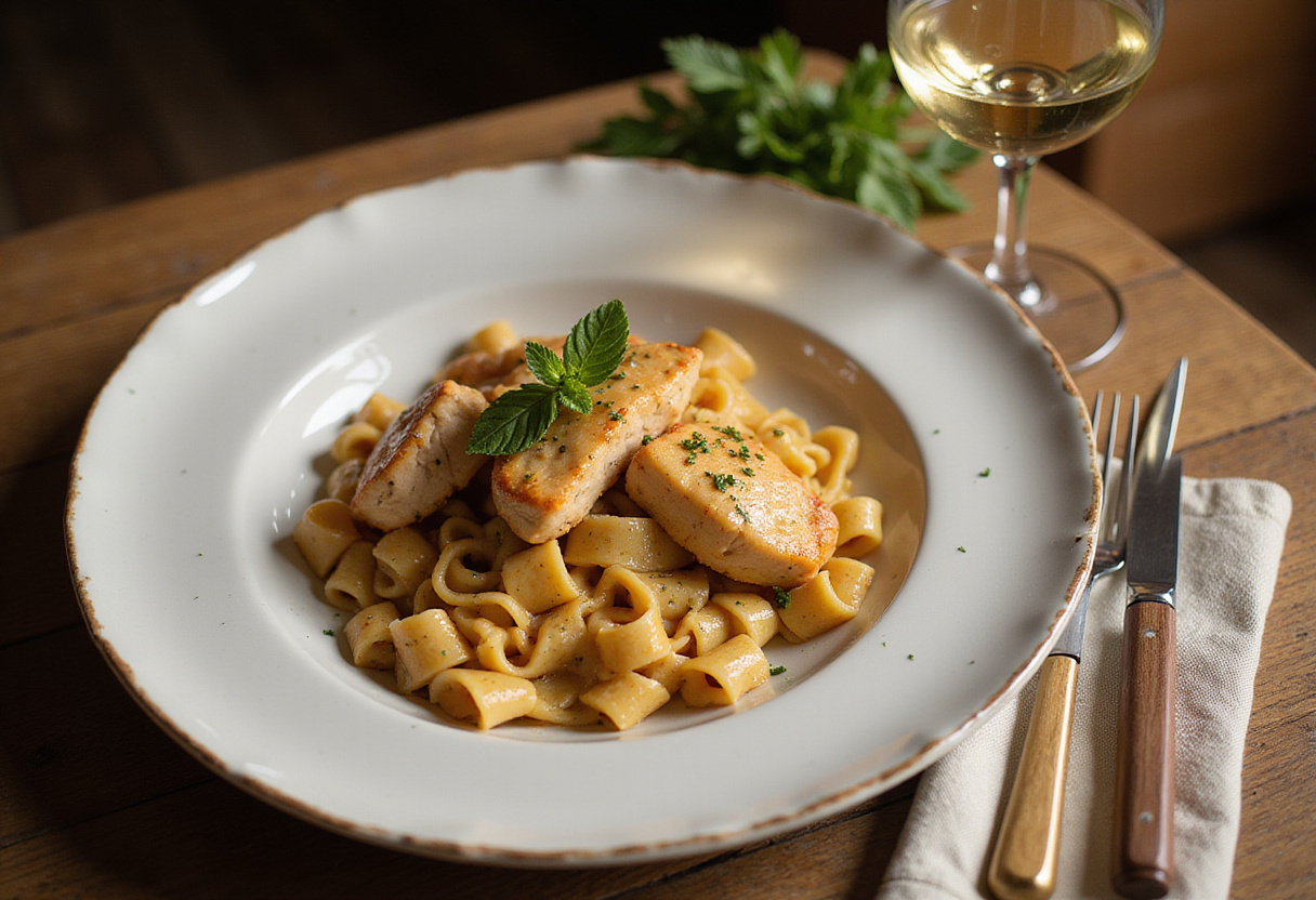 Final presentation of Marry Me Chicken Pasta, showcasing a flavorful and romantic dish perfect for special occasions.