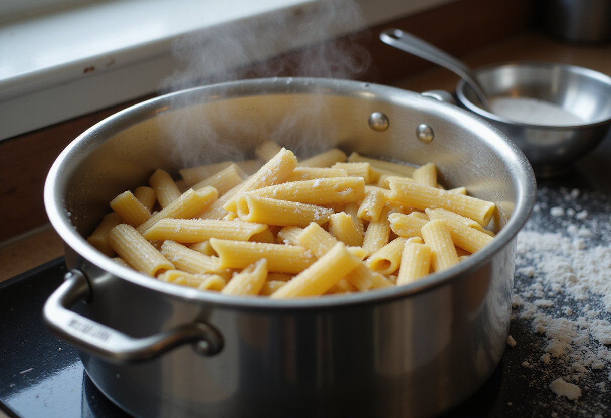 Cooking pasta for Marry Me Chicken Pasta, an essential step for making this delicious dish, ensuring perfect texture and taste.