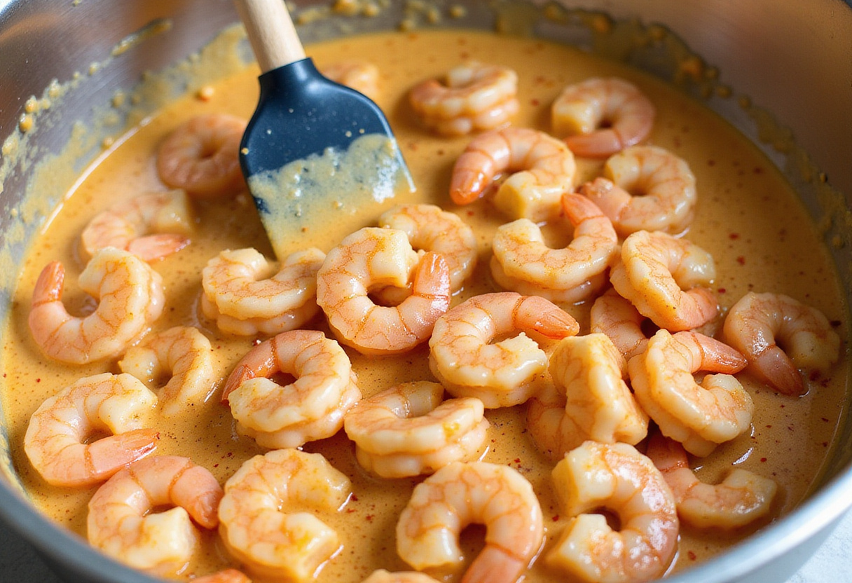 Cooking sautéed vegetables for the Best Shrimp Casserole, showcasing vibrant colors and delicious aromas.