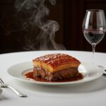 Stunning final dish of caramelized honey glazed pork belly served elegantly for a perfect meal, capturing its deliciousness and charm.