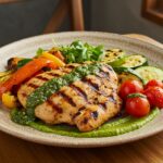 Final presentation of Chimichurri Grilled Chicken Bowl with bold colors and textures, perfect for a healthy and delicious meal.