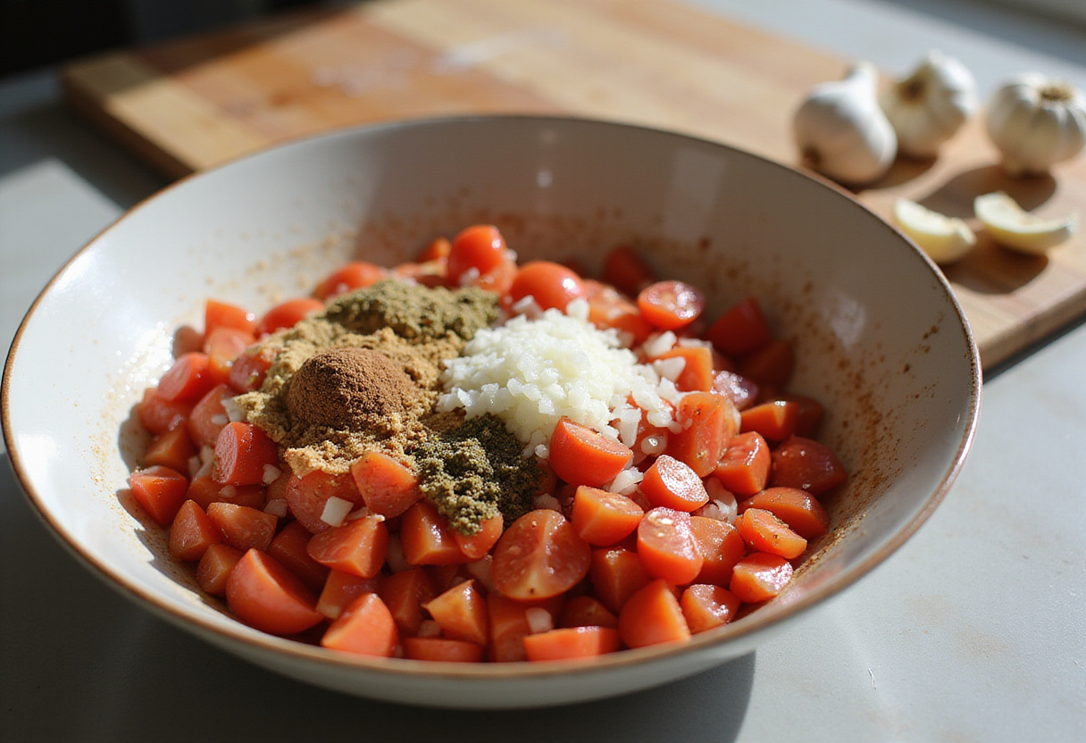 Mixing fresh salsa ingredients for Grilled California Avocado Chicken, highlighting vibrant flavors in this easy chicken recipe.
