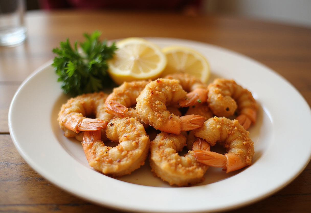 Final presentation of Magic Crispy Baked Shrimp, showcasing the golden-brown and crispy texture, perfect for serving.