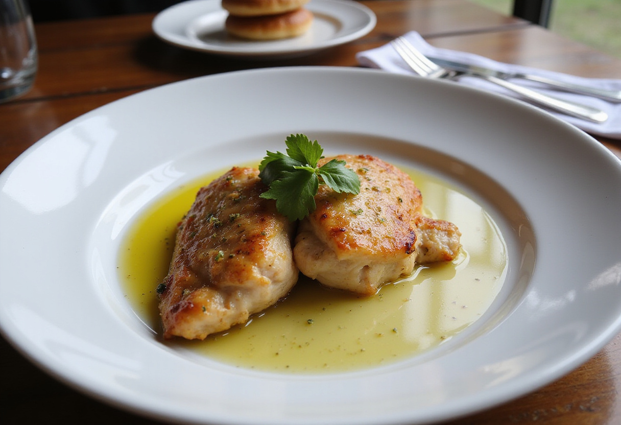 Final presentation of savory Blackstone garlic parmesan chicken delight with vibrant colors and textures, perfect for a comforting meal.