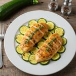 Final presentation of Sheet Pan Mediterranean Chicken & Zucchini, showcasing a delicious, healthy meal ready to enjoy.