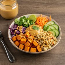 Thai Peanut Sweet Potato Buddha Bowl-image