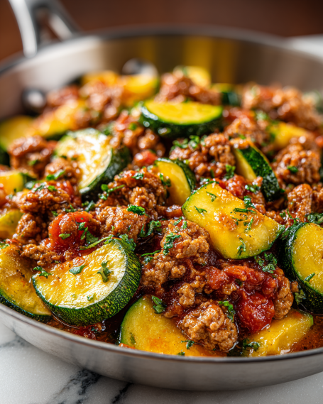 Ground Turkey and Zucchini Skillet