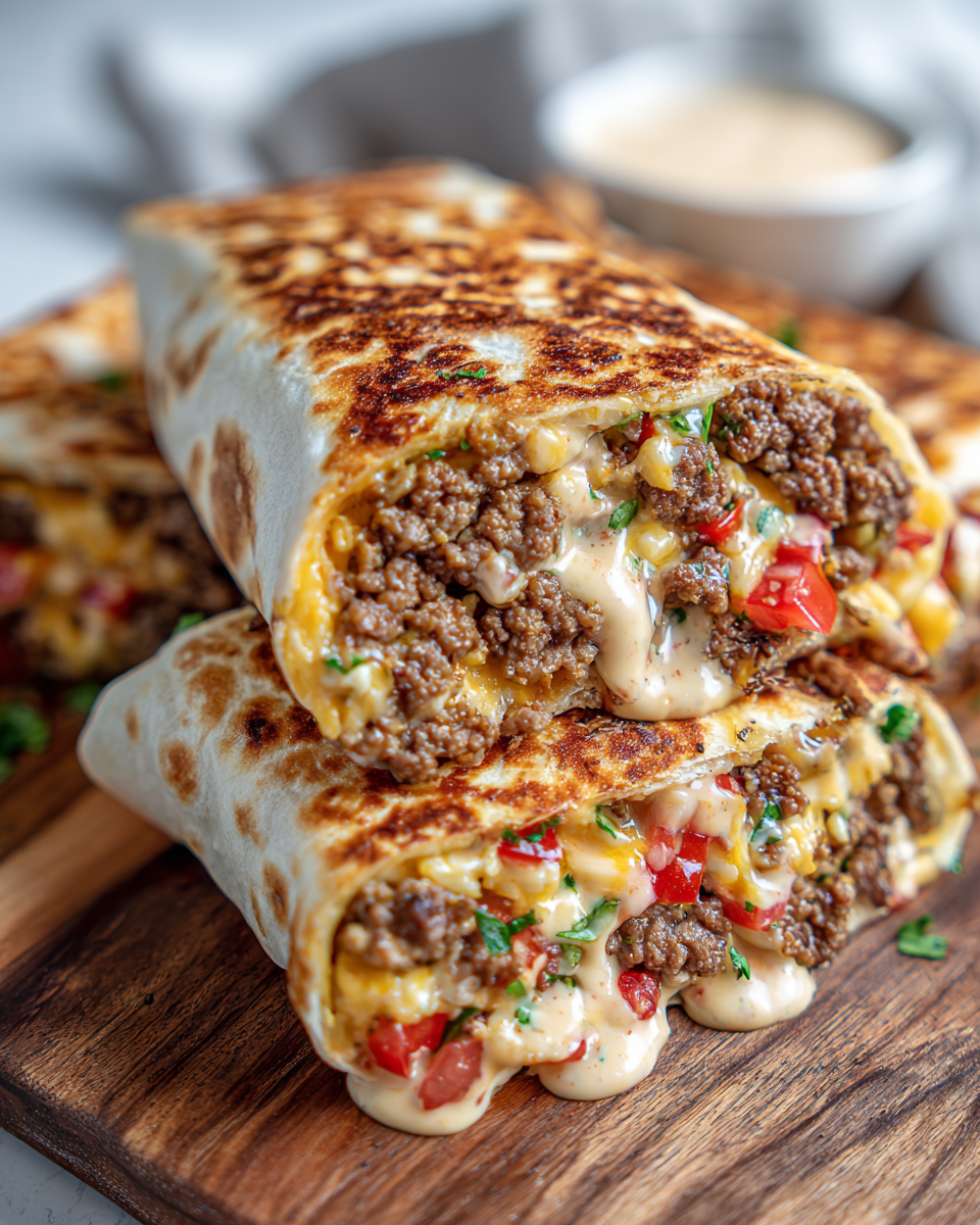 Homemade Big Mac Wraps With Special Sauce