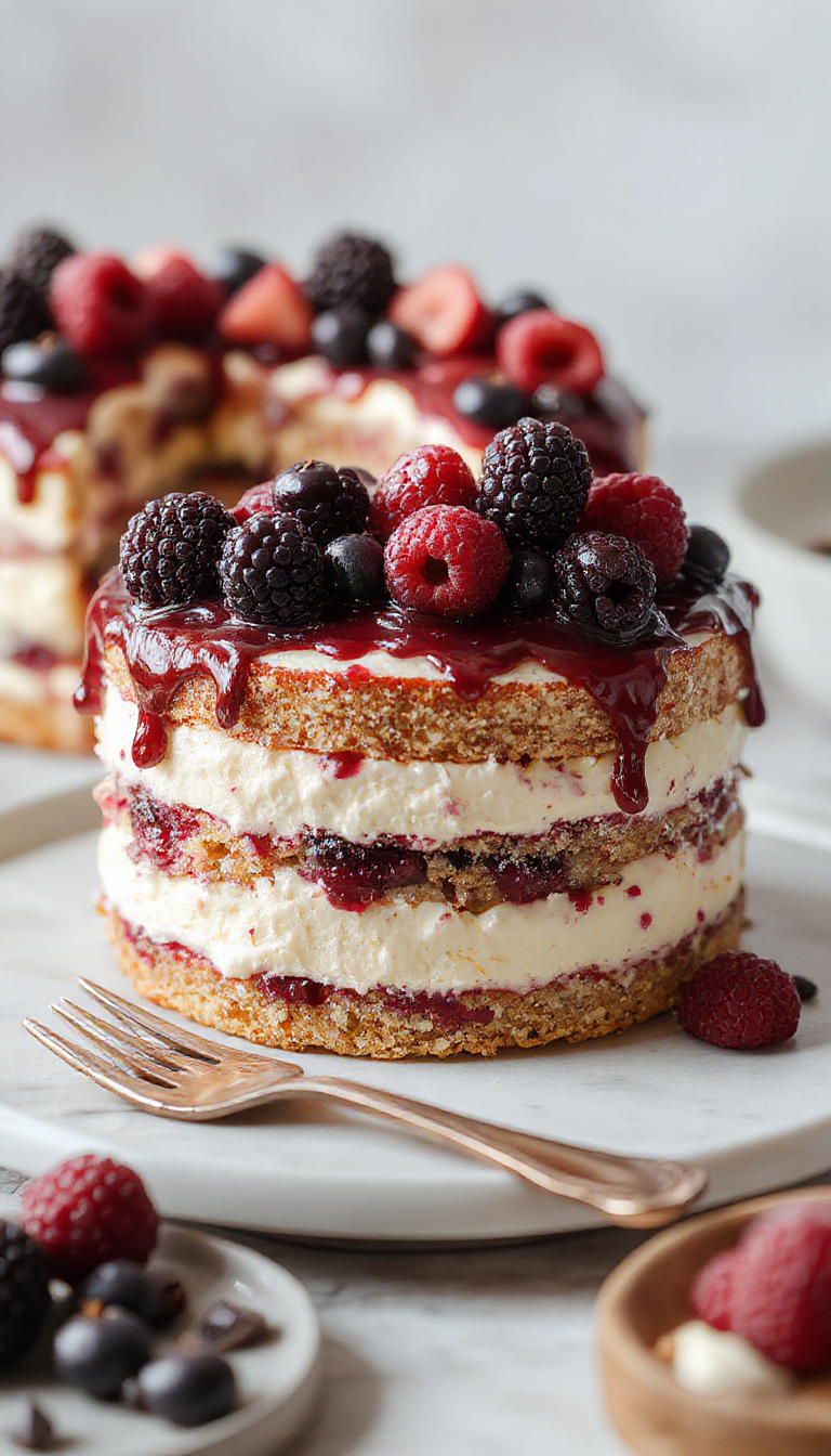 Berry Mascarpone Layer Cake | The Best Fruitcake Recipe