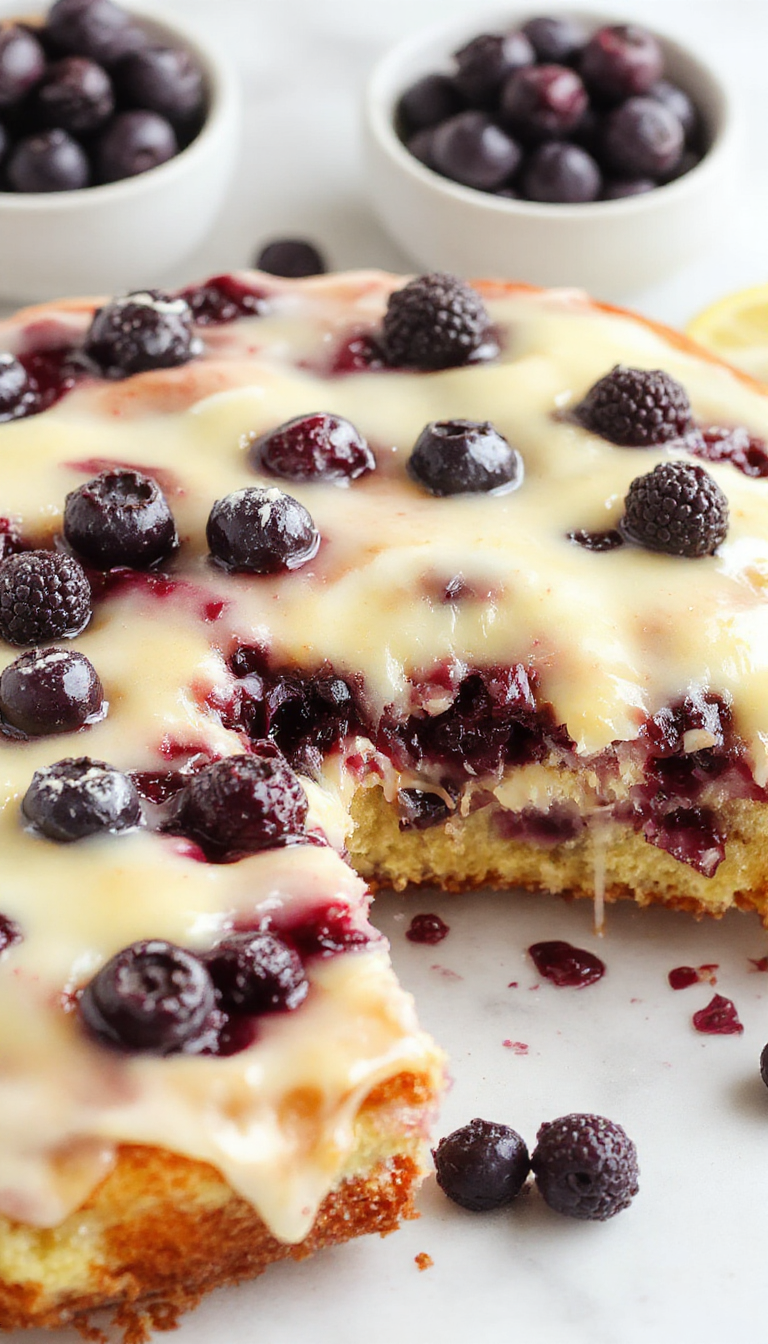 Lemon Blueberry Sheet Cake