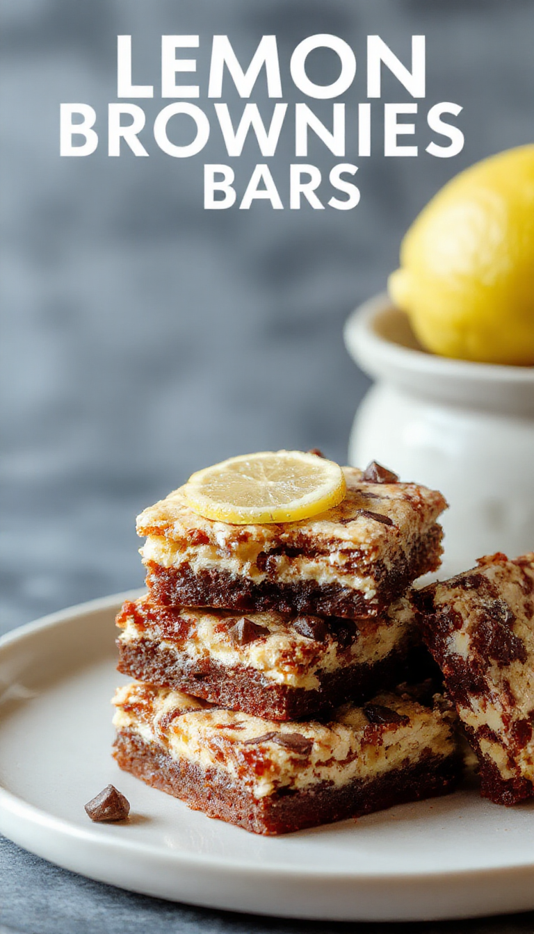 Lemon Brownie Bars Recipe
