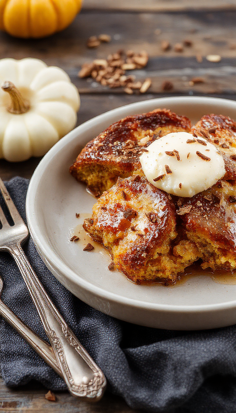 Pumpkin French Toast Casserole