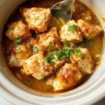 A bowl of creamy butter chicken with rich orange sauce topped with fresh cilantro, served over steaming white rice. The dish is presented on a rustic wooden table with a side of naan bread, highlighting the tender chicken pieces coated in a glossy sauce and garnished with herbs.