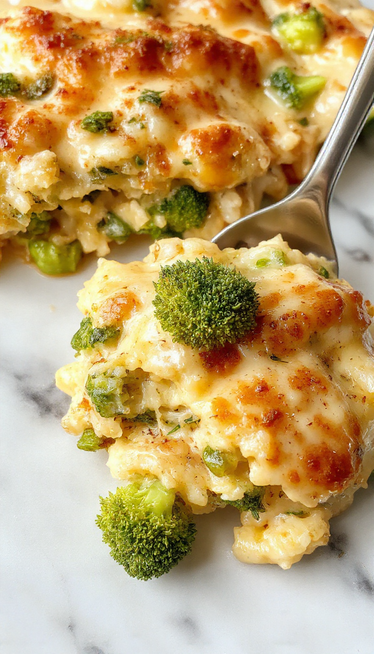 Cheesy Broccoli2 2 Rice Casserole