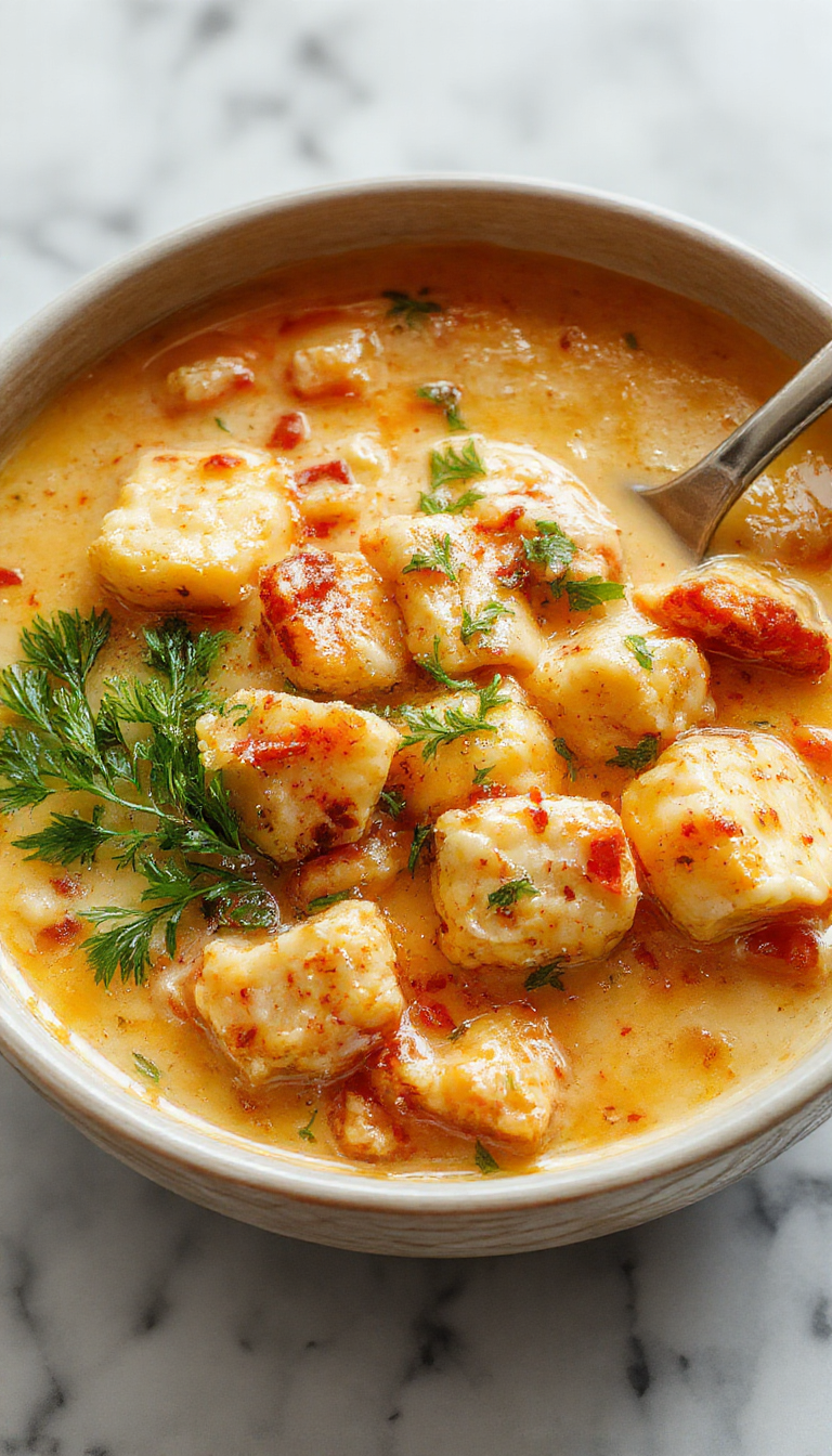 Creamy Cajun Chicken Pasta Soup