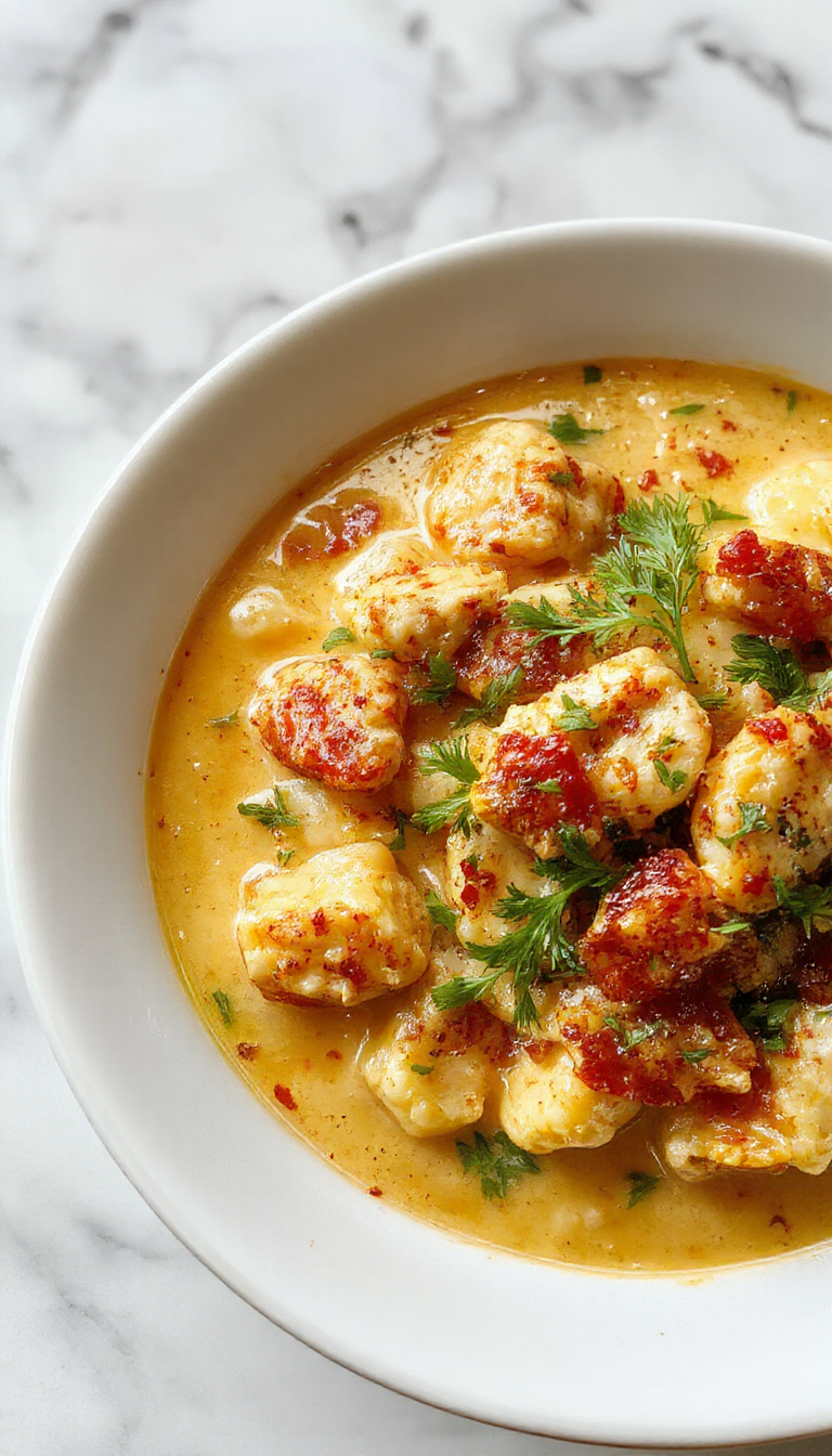 Creamy Cajun Chicken Pasta Soup