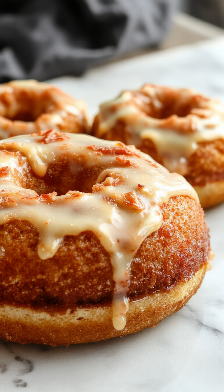 A beautifully sliced apple cider cake on a rustic wooden platter, showcasing golden-brown crust and moist interior with visible apple slices and cinnamon swirls, garnished with a light dusting of powdered sugar and fresh apple slices around it.