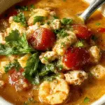 A steaming bowl of Italian Ground Turkey Soup garnished with fresh herbs, showing tender ground turkey, vibrant vegetables, and aromatic broth in a rustic bowl