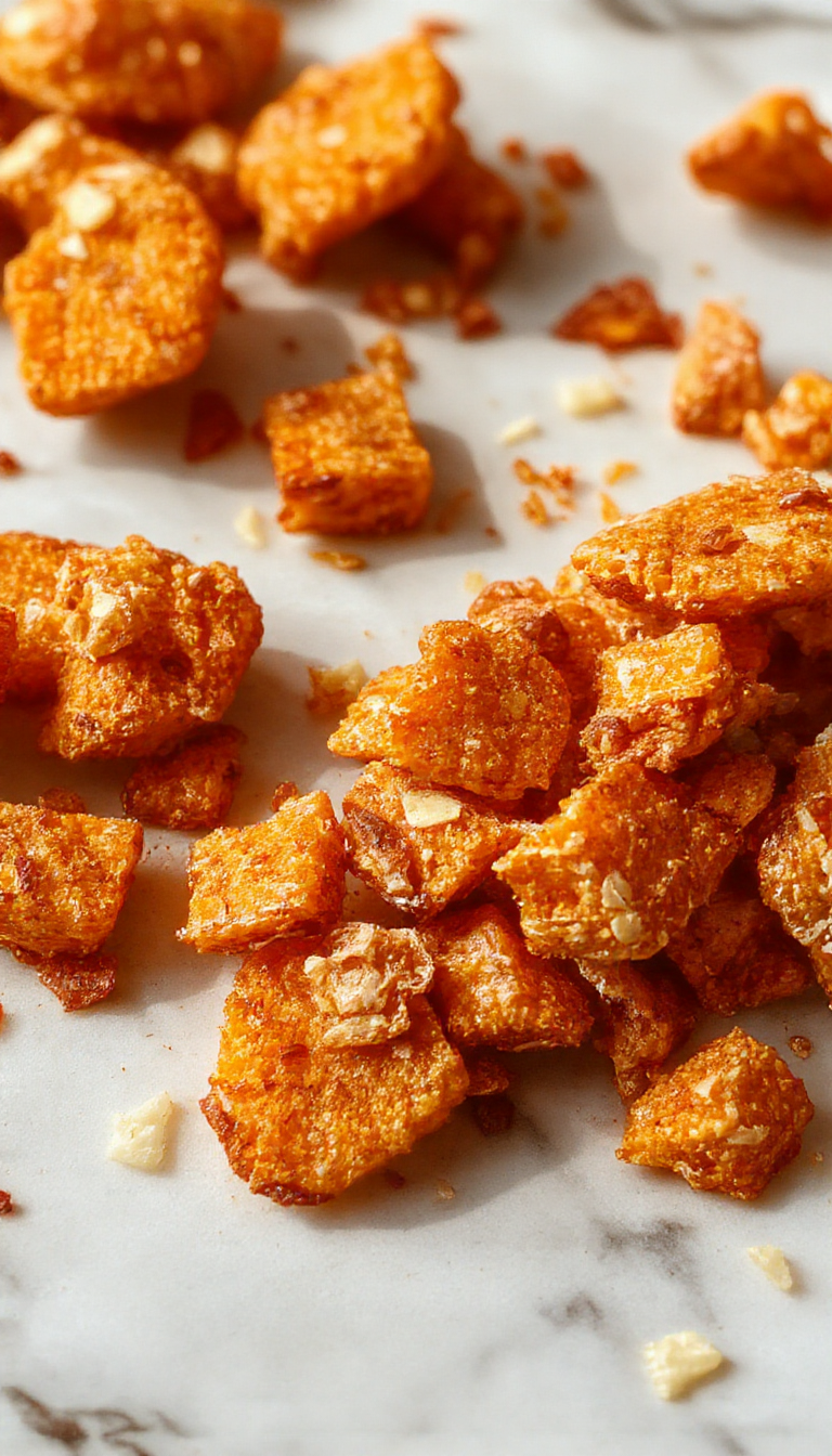A golden-brown sweet potato casserole topped with a crunchy pecan and brown sugar streusel, served in a ceramic baking dish with a spoon partially inserted, steam rising gently, and decorated with fresh herbs around the dish.