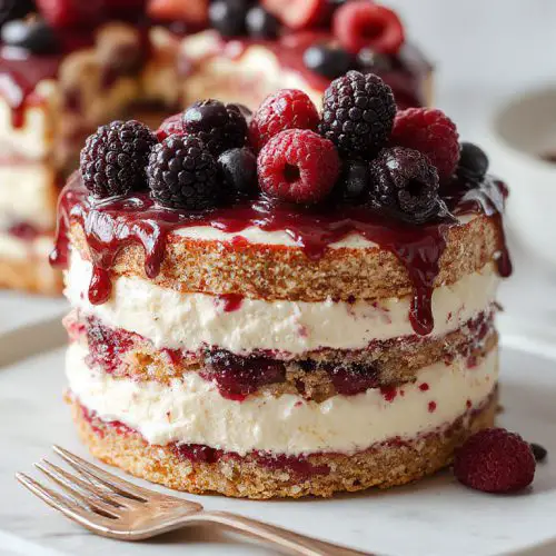 Berry Mascarpone Layer Cake | The Best Fruitcake Recipe