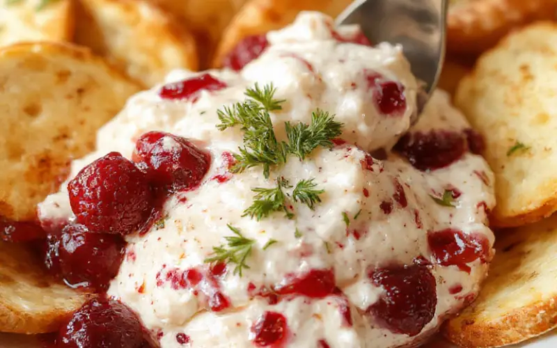 Best Baked Cranberry Cream Cheese Dip Recipe