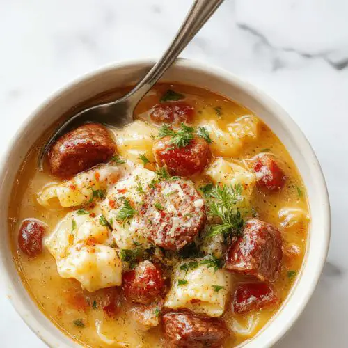 Creamy Parmesan Italian Sausage Ditalini Soup Comfort Bowl