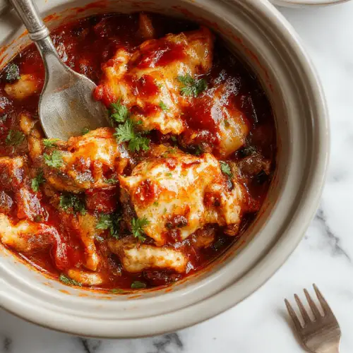 Hearty Crockpot Chicken Enchilada Casserole