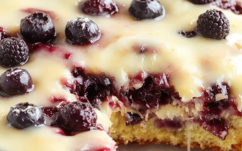 Lemon Blueberry Sheet Cake