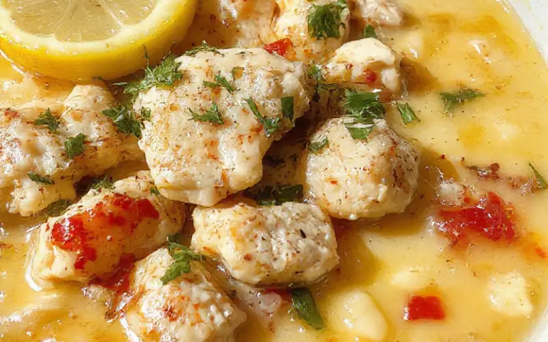 Lemon Chicken Orzo Soup