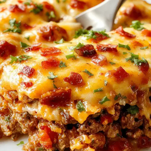 Low-Carb Bacon Cheeseburger Casserole