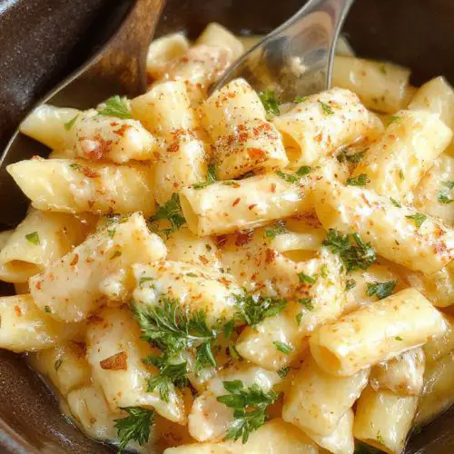 Restaurant-Style Creamy Garlic Penne Pasta