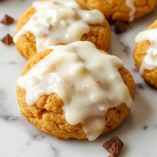 Soft Pumpkin Cookies with Cream Cheese Icing