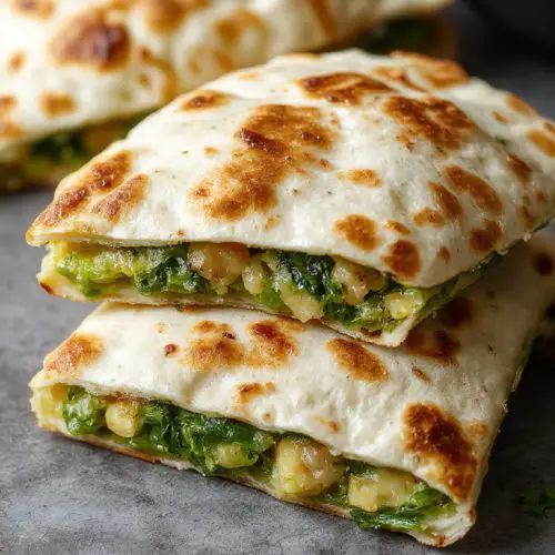 Spinach and Feta Quesadillas