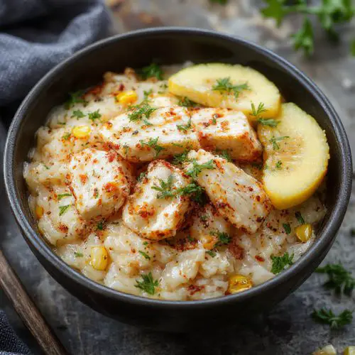 Street Corn Chicken Rice Bowl
