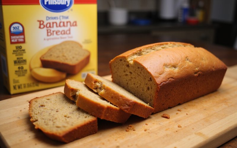 What ingredients are in Pillsbury banana bread mix?
