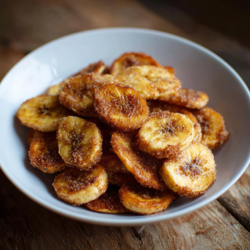 Cinnamon-Sugar Air Fryer Banana Chips