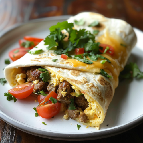 High Protein Breakfast Burritos