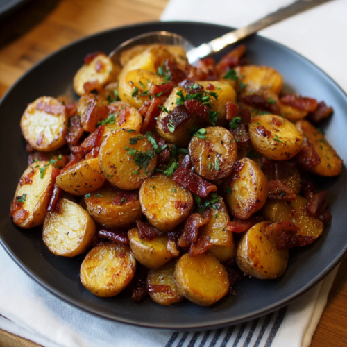 Honey Bacon Roasted Potatoes