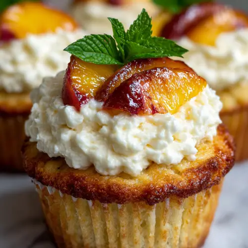 Honey Peach Cream Cheese Cupcakes
