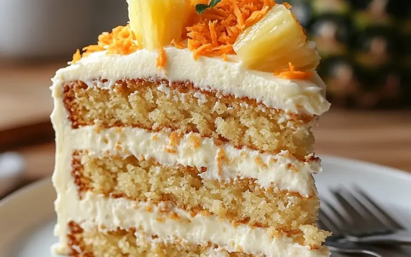 Hawaiian Pineapple Carrot Cream Cake