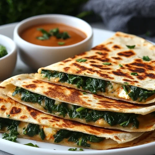 Spinach and Feta Quesadillas
